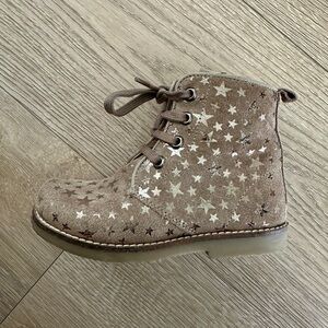 Oca loca Starry Tan Kids leather Boots size 28 / 11 USA